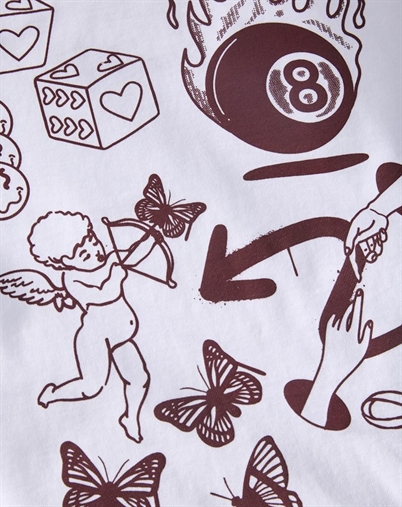 JJXX - JXValentine Loose T-Shirt - Bright White/Amour Angel